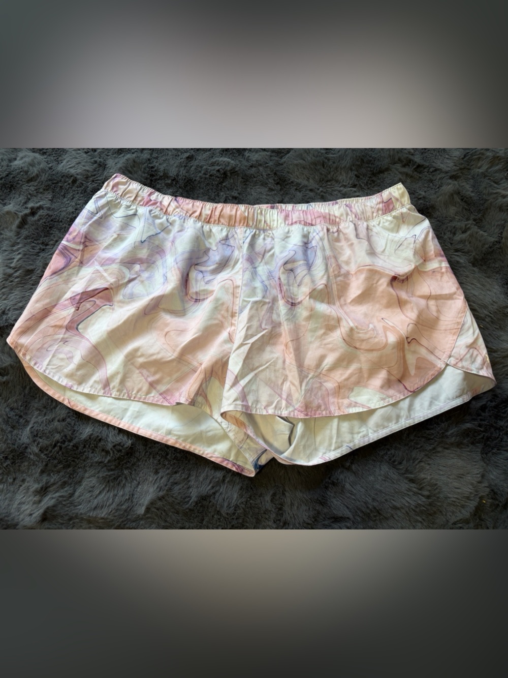 Women’s Pastel Marble Print Running Shorts